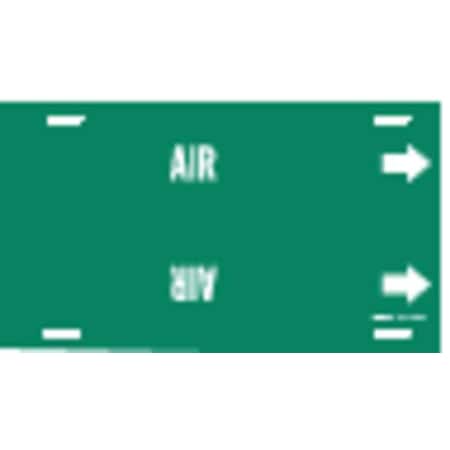 Brady Pipe Marker, Air, Green, 8 to 9-7/8 In 4001-G