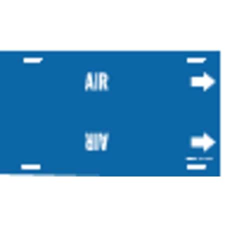 Brady Pipe Marker, Air, Blue, 8 to 9-7/8 In 4002-G