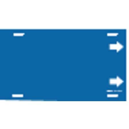 Brady Pipe Marker, (Blank), Blue, 10 to 15 In 4013-H