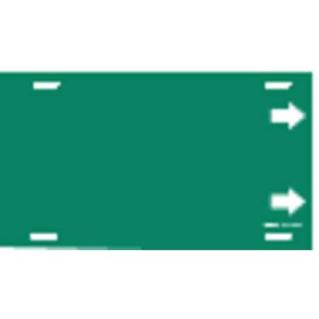 Brady Pipe Marker, (Blank), Green, 10 to 15 In 4011-H