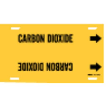 Brady Pipe Marker, Carbon Dioxide, Y, 8to9-7/8 In 4019-G
