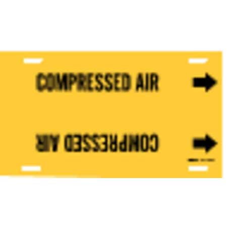 Brady Pipe Marker, Compressed Air, Y, 8to9-7/8 In 4032-G