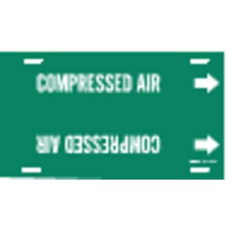 Brady Pipe Marker, Compressed Air, Gn, 10 to15 In 4033-H