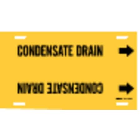 Brady Pipe Marker, Condensate Drain, 8to9-7/8 In 4036-G