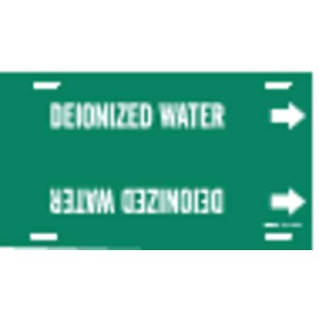 Brady Pipe Marker, Deionized Water, 6to7-7/8 In 4046-F