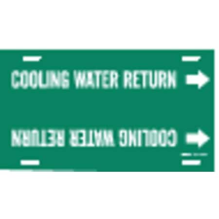Brady Pipe Mrkr, Cooling Water Return, 10to15 In 4043-H