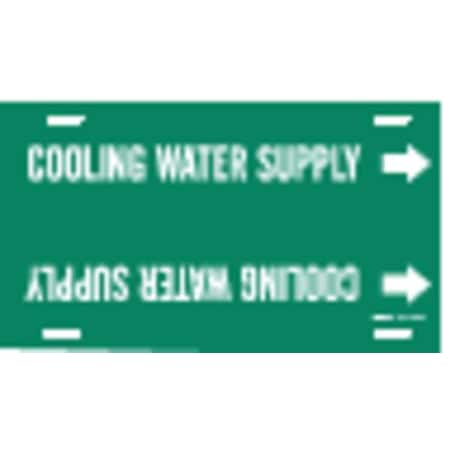 Brady Pipe Mrkr, Cooling Water Supply, 8 to9-7/8 4044-G