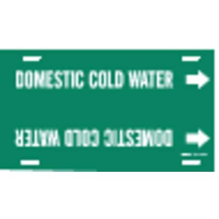 Brady Pipe Mrkr, Domestic Cold Water, 10to15 In 4048-H