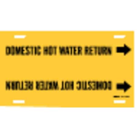 Brady Pipe Marker, Domestic Hot Water Return, Y, 4052-G 4052-G