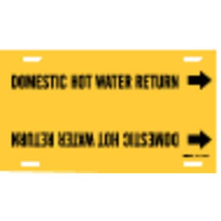 Brady Pipe Marker, Domestic Hot Water Return, Y, 4052-H 4052-H