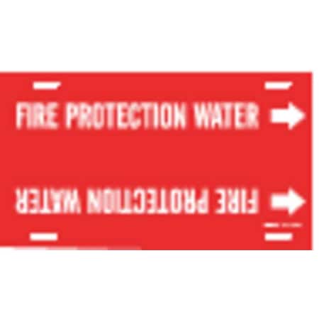 Brady Pipe Mrkr, Fire Protection Water, 8to9-7/8 4060-G