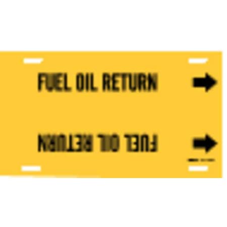 Brady Pipe Markr, Fuel Oil Return, Y, 6to7-7/8 In 4064-F
