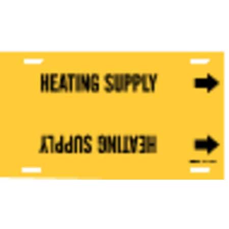 Brady Pipe Marker, Heating Supply, Y, 6to7-7/8 In 4071-F