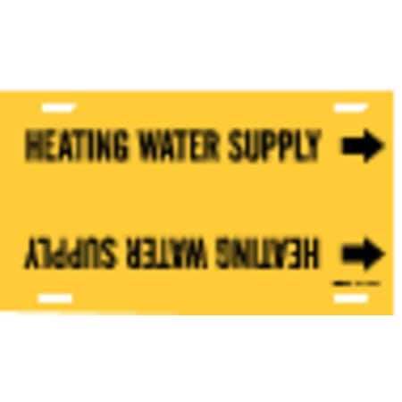 Brady Pipe Mrkr, Heating Water Supply, 8 to9-7/8, 4073-G 4073-G