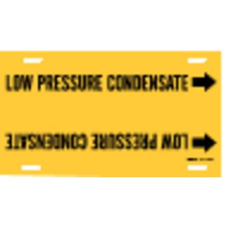 Brady Pipe Marker, Low Pressure Condensate, Yel, 4091-F 4091-F
