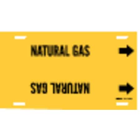 Brady Pipe Marker, Natural Gas, Yel, 6 to7-7/8 In 4097-F