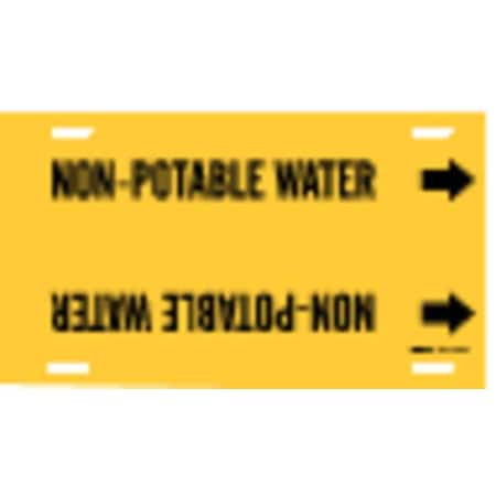 Brady Pipe Markr, Non-Potable Water, 6to7-7/8 In 4102-F