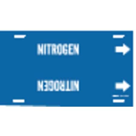 Brady Pipe Marker, Nitrogen, Blue, 10 to 15 In 4100-H