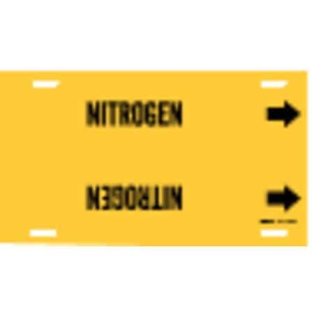 Brady Pipe Marker, Nitrogen, Yel, 8 to 9-7/8 In 4098-G