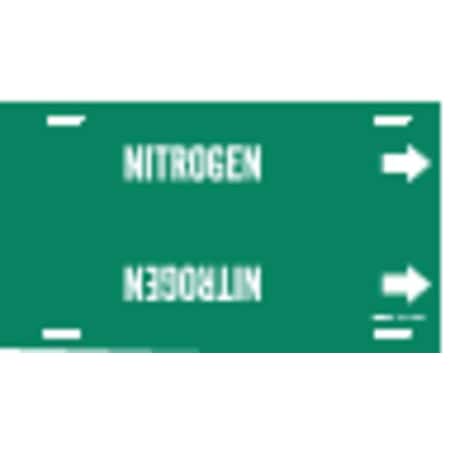 Brady Pipe Marker, Nitrogen, Green, 6 to 7-7/8 In 4099-F