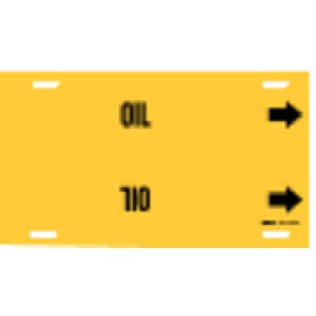 Brady Pipe Marker, Oil, Yellow, 10 to 15 In 4103-H