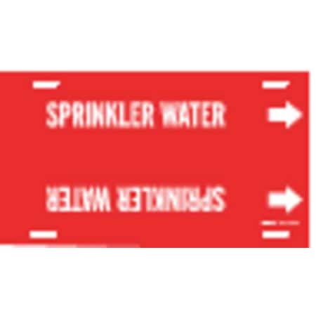 Brady Pipe Marker, Sprinkler Water, R, 10 to15 In 4128-H