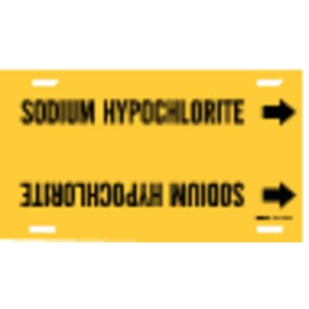 Brady Pipe Mrkr, Sodium Hypochlorite, 8to9-7/8In, 4124-G 4124-G