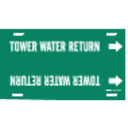 Brady Pipe Marker, Tower Water Return, 10to15 In 4143-H