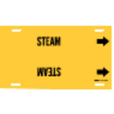 Brady Pipe Marker, Steam, Yellow, 10 to 15 In 4129-H