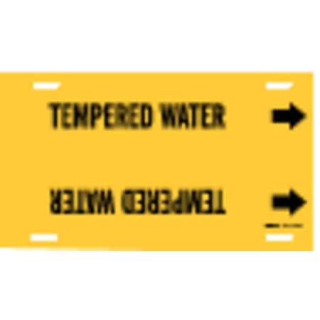 Brady Pipe Marker, Tempered Water, Y, 8to9-7/8 In 4140-G
