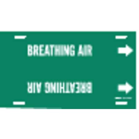 Brady Pipe Marker, Breathing Air, Grn, 10 to15 In 4167-H