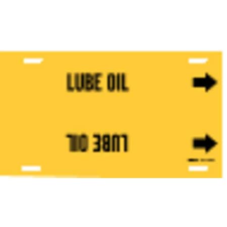 Brady Pipe Marker, Lube Oil, Yel, 8 to 9-7/8 In 4244-G