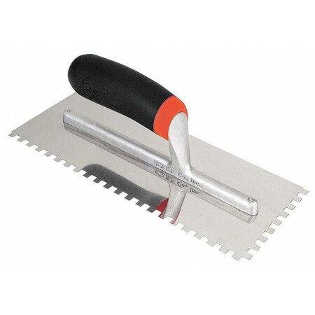 Qep Notched Trowel, 1/4 x 1/4 Square Notch 49915