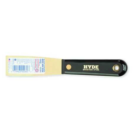 HYDE Putty Knife, Stiff, 1-1/4", Brass 02080