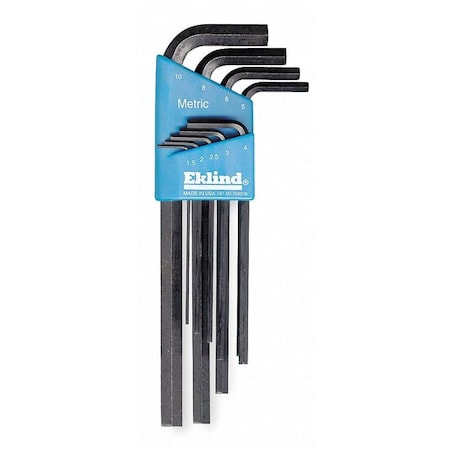 Eklind 9 Piece Metric L-Shape Hex Key Set, 11609 11609