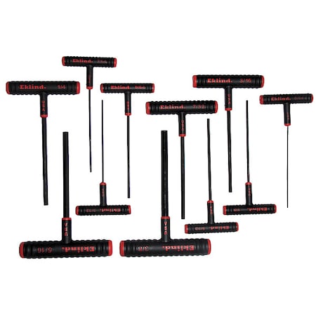 Eklind 11 Piece SAE T-Shape Hex Key Set, 60611 60611