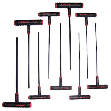 Eklind 9 Piece SAE T-Shape Hex Key Set, 60909 60909