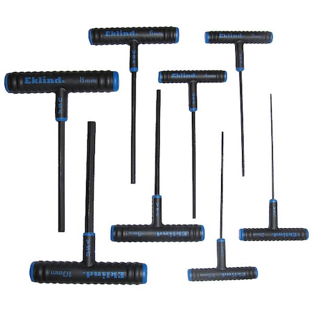 Eklind 8 Piece Metric T-Shape Hex Key Set, 64608 64608