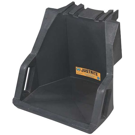 Justrite Drum Workstation Shelf 19-1/2"L x 18-3/4"W, Black 28671