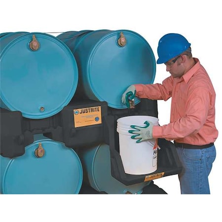 Zoro Select Stack Module for Drum Management System, Forklift Channels, Black - 28669 28669