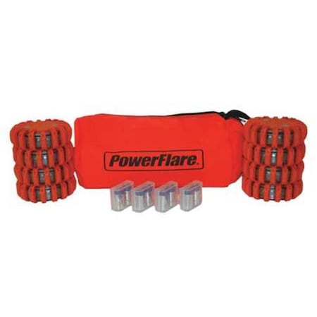 Powerflare LED Road Flare, Orange (Bag), Amber (LED), Orange (Shell), 4 in Length SP8O-A-O