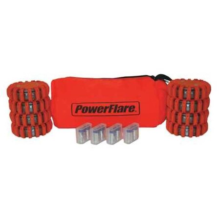 Powerflare LED Road Flare, Orange (Bag), Red (LED), Orange (Shell), 4 in Length SP8O-R-O