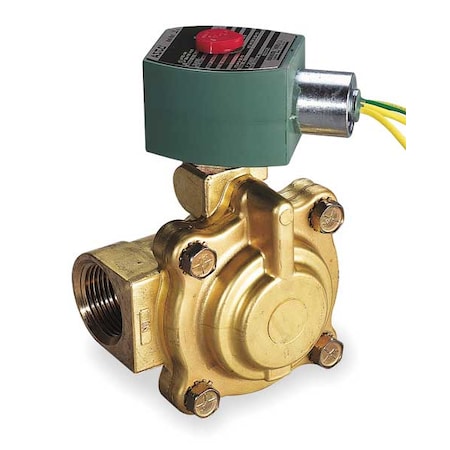 Asco Solenoid Valve, 2-Way, 2-Position, Normally Closed, 1-1/4 in Pipe Size, 120V AC, Diaphragm, Piston 8220G027