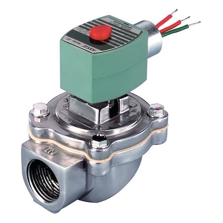 Asco Solenoid Valve, 2-Way, 2-Position, Normally Closed, 1 in Pipe Size, 120V AC, Dust Collector, NBR 8353G041