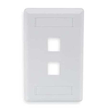 Hubbell Premise Wiring Hubbell IFP12W 2 Socket Faceplate - 2 x Socket(s) - 1-gang - White IFP12W