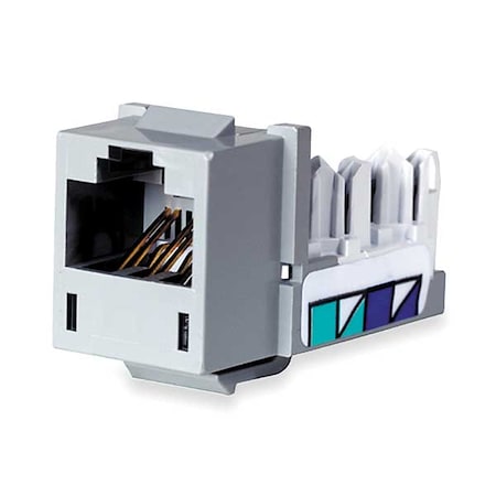 Hubbell Premise Wiring Hubbell Xcelerator Cat.5e Network Connector - 1 Pack - 1 x RJ-45 Network Female - Gray HXJ5EGY