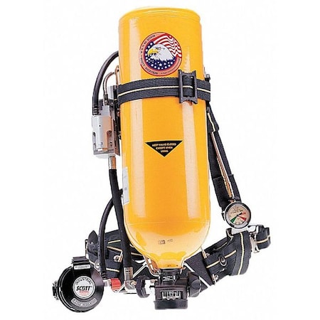 3M Scott Industrial SCBA, ISCBA, Aluminum Cylinder, Zinc-Plated Carbon Steel Backframe, 2,216 psi IND142013100101