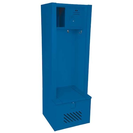 Bradley Gear Locker, 36 in W, 21 in D, 72 in H, (1) Tier, (1) Wide, Deep Blue LK362172GHM-203