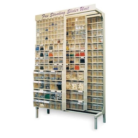 Quantum Storage Systems Slider, 364 Tip Out Bins, Gray QS-569-56GY