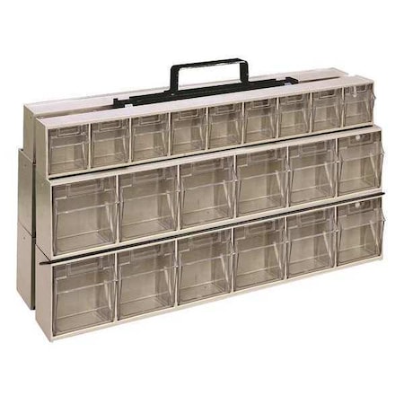 Quantum Storage Systems Steel; Plastic Tip-Out Bin Frame Unit Ivory QTF320-42IV